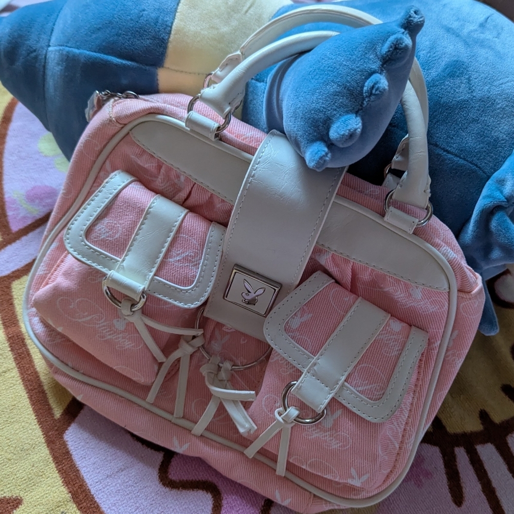 Playboy Pink and White Women's Bag - Picture 1 of 7
